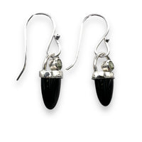 Black Onyx Peridot Earrings
